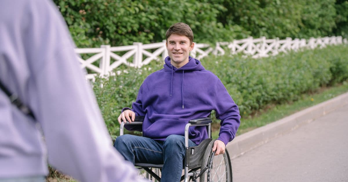 A person with disability out and about in their community
