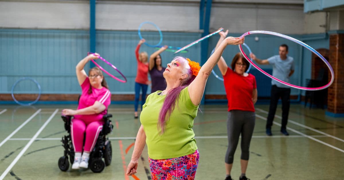 Older adults enjoying an activity together at a community centre