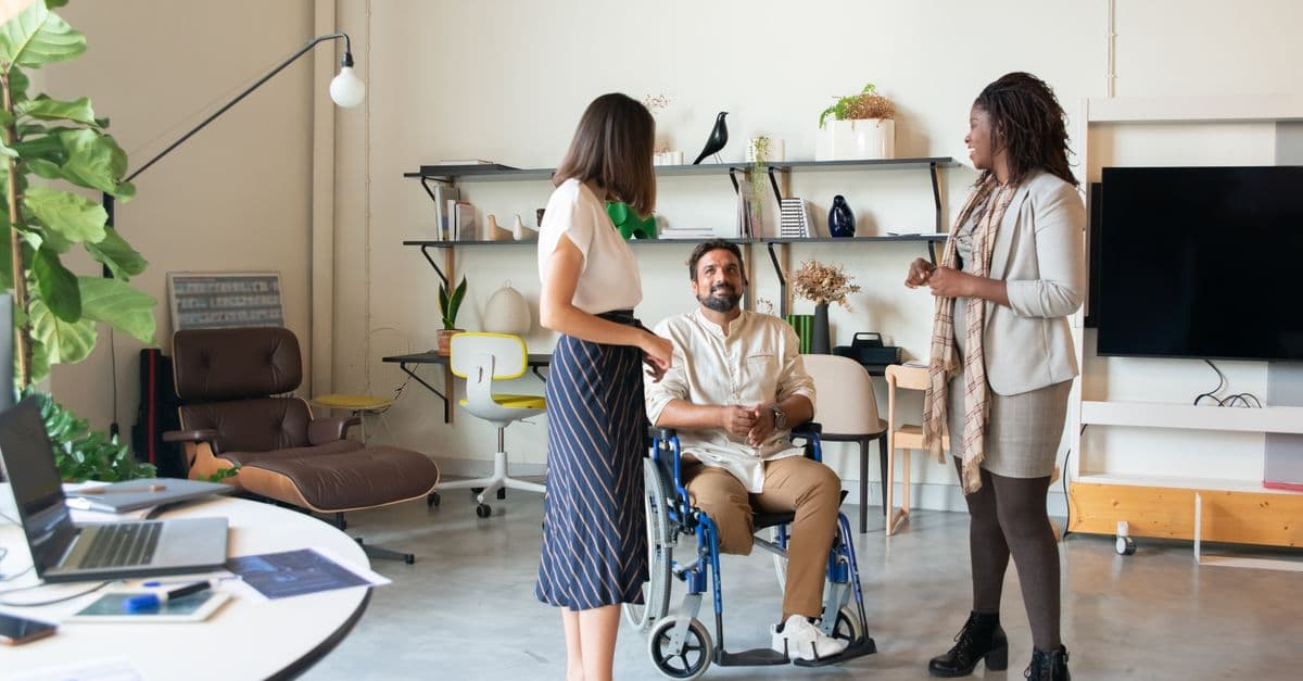 A planning meeting for disability support